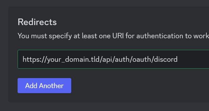 discord oauth redirect url with url