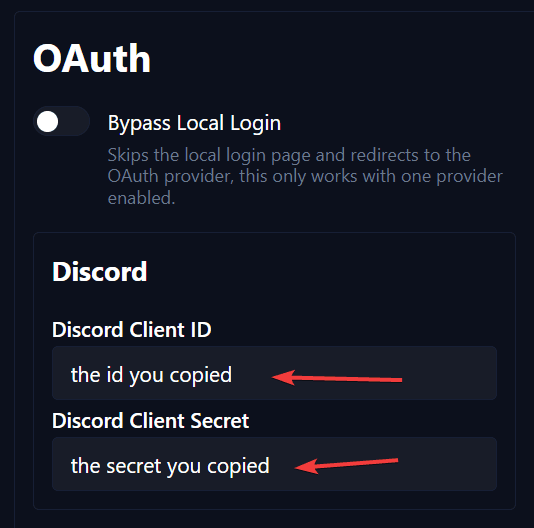 zipline settings oauth discord