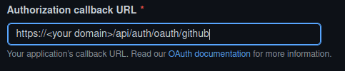 github oauth redirect url